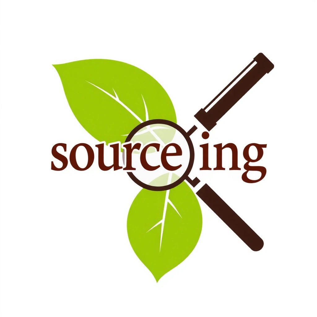 Magnifying glass inspecting a leaf